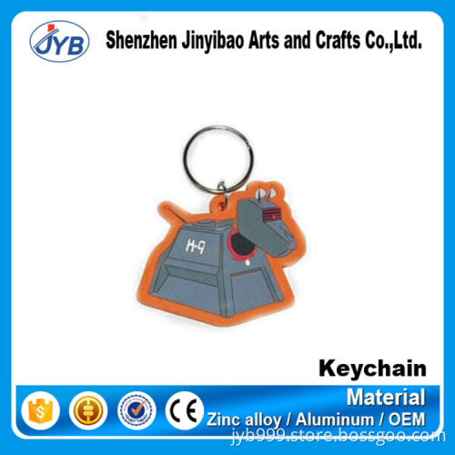 custom logo new design rubber horse shape keychain